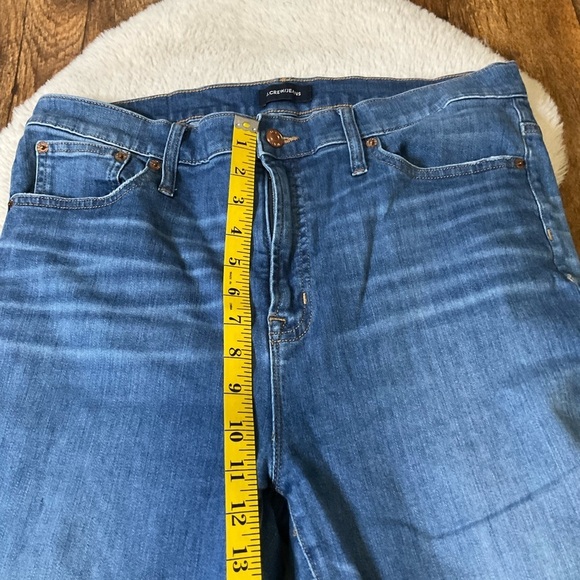 J. Crew Crop Denim Jeans Hi Rise Straight Womens 32 Blue Raw hem - Picture 3 of 7